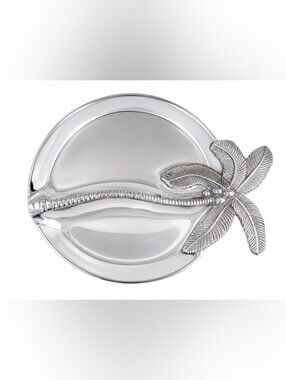 Mariposa Palmy Nights Palm Tree Aluminum Serving Platter 14"